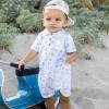 imageBurts Bees Baby Baby Boys Polo Rompers 100 Organic Cotton Onepiece Coverall and Layette SetSantorini