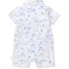 imageBurts Bees Baby Baby Boys Polo Rompers 100 Organic Cotton Onepiece Coverall and Layette SetSantorini