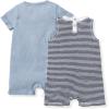 imageBurts Bees Baby Baby Boys Rompers 100 Organic Cotton Onepiece Coverall and Layette 2pack SetClassic Stripe 2pk
