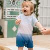 imageBurts Bees Baby Baby Boys Short Sleeve Outfit Rompers 100 Organic Cotton Onepiece Coverall and Layette SetDouble Dip Dye