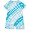 imageBurts Bees Baby Baby Boys Short Sleeve Rompers 100 Organic Cotton OnePiece Coverall and Layette SetTropical Blue Tie Dye