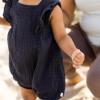 imageBurts Bees Baby Baby Girls Romper 100 Organic Cotton Onepiece Bubble Shortall and Layette Set Girl OutfitDotted Muslin