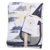 imageBurts Bees Baby Infant Reversible Blankets 100 Organic Cotton GOTS Certified  Pine Forest Prints with Quilting Pattern Soft Nursery Blanket with 100 Polyester Fill for Size 30 x 40 InchNavy Mountains