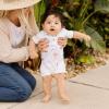 imageBurts Bees Baby Polo Rompers 100 Organic Cotton Onepiece Coverall and Layette SetBeach Shack