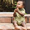 imageBurts Bees Baby Polo Rompers 100 Organic Cotton Onepiece Coverall and Layette SetIguana Polo