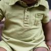 imageBurts Bees Baby Polo Rompers 100 Organic Cotton Onepiece Coverall and Layette SetIguana Polo