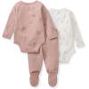 imageBurts Bees Baby Unisex Baby Bodysuit and Pant Set 100 Organic Cotton Infant OutfitWildflower