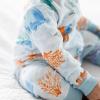 imageBurts Bees Baby babyboys Sleep and Play Pjs 100 Organic Cotton Onepiece Zip Front Footless Romper Jumpsuit PajamasUnder the Sea