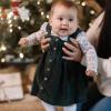 imageBurts Bees Baby babygirls Dress Set Infant ampamp Toddler Short ampamp Longsleeve 100 Organic CottonPoinsettia Fair Isle