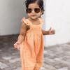 imageBurts Bees Baby babygirls Jumpsuit 100 Organic Cotton Onepiece Sleeveless Outfit CoverallPeach Puff