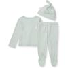 imageBurts Bees Baby babygirls Unisex Baby Take Me Home Set 3piece Top Pant and Hat BundleCloudy Blue