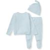 imageBurts Bees Baby babygirls Unisex Baby Take Me Home Set 3piece Top Pant and Hat BundleOcean Raised Terry