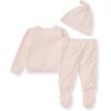 imageBurts Bees Baby babygirls Unisex Baby Take Me Home Set 3piece Top Pant and Hat BundlePink Raised Terry Bee