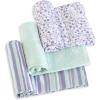 imageBurts Bees Baby  Swaddles Muslin Cotton Baby Blankets 3Pack Multipurpose Lightweight ampamp Breathable 100 Organic CottonFloral Forest