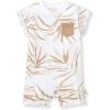 imageBurts Bees Baby Baby Boys Short Sleeve Rompers 100 Organic Cotton OnePiece Coverall and Layette SetShady Palms