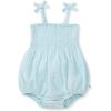 imageBurts Bees Baby Baby Girls Strap Romper 100 Organic Cotton Onepiece Bubble Shortall and Layette Set Girl OutfitBlue Dotted Muslin