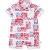 imageBurts Bees Baby Polo Rompers 100 Organic Cotton Onepiece Coverall and Layette SetMagestic Flags