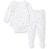 imageBurts Bees Baby Unisex Bodysuit and Pant Set 100 Organic CottonFossil Micro Bee