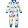imageBurts Bees Baby babyboys Footless Sleepers 100 Organic Cotton Onepiece Diagonal Zip Up Jumpsuit Snug Fit PajamasJuice Box