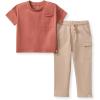 imageBurts Bees Baby babyboys Shirt and Pant Set Top ampamp Bottom Outfit Bundle 100 Organic CottonCedar