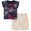 imageBurts Bees Baby babyboys Short Sleeve Shirt and Pant Set Top ampamp Bottom Outfit 100 Organic CottonCelebrate America