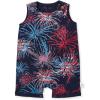 imageBurts Bees Baby babyboys Sleeveless Romper 100 Organic Cotton Onepiece Romper SuitCelebrate America