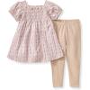 imageBurts Bees Baby babygirls Short Sleeve Top and Leggings Set Outfit Bundle 100 Organic CottonFarmhouse Floral