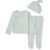 imageBurts Bees Baby babygirls Unisex Baby Take Me Home Set 3piece Top Pant and Hat BundleCloudy Blue