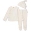 imageBurts Bees Baby babygirls Unisex Baby Take Me Home Set 3piece Top Pant and Hat BundleEggshell