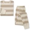 imageMommy ampamp Me Rugby Stripe Organic Cotton Pajamas  OatOat Rugby Stripe