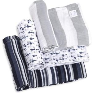 imageBurts Bees Baby  Swaddles Muslin Cotton Baby Blankets 3Pack Multipurpose Lightweight ampamp Breathable 100 Organic CottonBreezy Palms