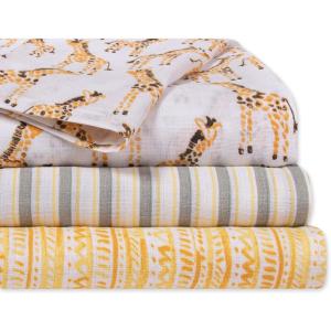 imageBurts Bees Baby  Swaddles Muslin Cotton Baby Blankets 3Pack Multipurpose Lightweight ampamp Breathable 100 Organic CottonGiraffes