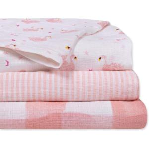 imageBurts Bees Baby  Swaddles Muslin Cotton Baby Blankets 3Pack Multipurpose Lightweight ampamp Breathable 100 Organic CottonGraceful Swans