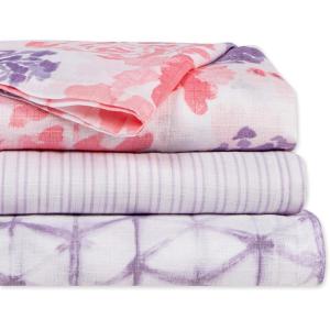 imageBurts Bees Baby  Swaddles Muslin Cotton Baby Blankets 3Pack Multipurpose Lightweight ampamp Breathable 100 Organic CottonSpring Roses