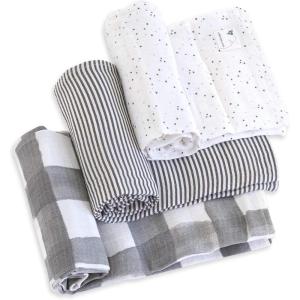 imageBurts Bees Baby  Swaddles Muslin Cotton Baby Blankets 3Pack Multipurpose Lightweight ampamp Breathable 100 Organic CottonStarry Eyes