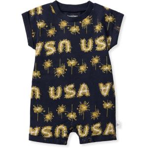 imageBurts Bees Baby Baby Boys Short Sleeve Rompers 100 Organic Cotton OnePiece Coverall and Layette SetUsa