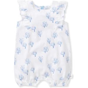 imageBurts Bees Baby Baby Girls Romper 100 Organic Cotton Onepiece Bubble Shortall and Layette Set Girl OutfitCoral