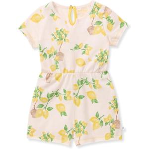 imageBurts Bees Baby Baby Girls Short Sleeve Romper 100 Organic Cotton Onepiece Shortall Girl OutfitIsland Lemons