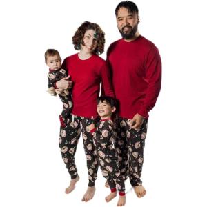 imageBurts Bees Baby Baby Mens Family Christmas Pajamas Matching SetsOrganic Cotton PJs for Kids Toddlers Adults Candy Cane Bears Medium