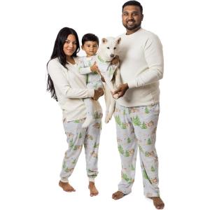 imageBurts Bees Baby Baby Mens Family Christmas Pajamas Matching SetsOrganic Cotton PJs for Kids Toddlers Adults Winter Cabin 2024 Small