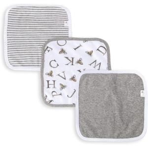 imageBurts Bees Baby Infant Washcloths 100 Organic Cotton Soft and Super Absorbent Knit Terry ampamp Woven Terry Wash ClothAbeec