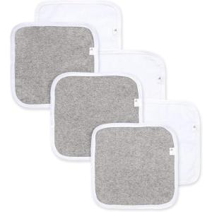 imageBurts Bees Baby Infant Washcloths 100 Organic Cotton Soft and Super Absorbent Knit Terry ampamp Woven Terry Wash ClothHeather Grey