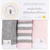 imageBurts Bees Baby Infant Washcloths 100 Organic Cotton Soft and Super Absorbent Knit Terry Wash Cloth  3 Pack SetBlossom Stripe