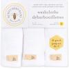 imageBurts Bees Baby Infant Washcloths 100 Organic Cotton Soft and Super Absorbent Knit Terry Wash Cloth  3 Pack SetCloud White