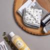 imageBurts Bees Baby Infant Washcloths 100 Organic Cotton Soft and Super Absorbent Knit Terry Wash Cloth  3 Pack SetHeather Grey