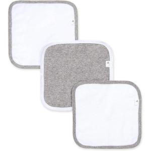 imageBurts Bees Baby Infant Washcloths 100 Organic Cotton Soft and Super Absorbent Knit Terry Wash Cloth  3 Pack SetHeather Grey