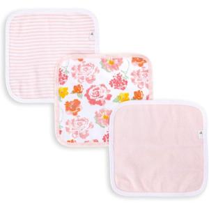 imageBurts Bees Baby Infant Washcloths 100 Organic Cotton Soft and Super Absorbent Knit Terry Wash Cloth  3 Pack SetRosy Spring