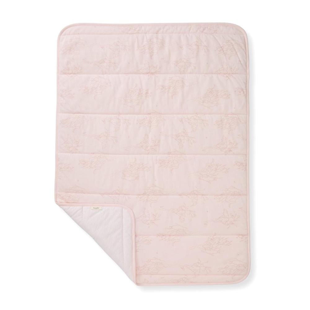 imageBurts Bees Baby Infant Reversible Blankets 100 Organic Cotton GOTS Certified  Pine Forest Prints with Quilting Pattern Soft Nursery Blanket with 100 Polyester Fill for Size 30 x 40 InchSwaying Branches Pink