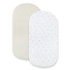 imageBassinet Sheet Infant Fitted BEESNUG Cover 100 Organic Cotton Soft Unisex Newborn Essentials for All Standard Oval or Rectangle Bassinet Bed Pads or Mattresses  15 x 33 Inches