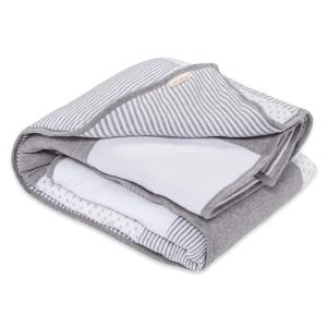 imageBurts Bees Baby Infant Reversible Blankets 100 Organic Cotton GOTS Certified  Pine Forest Prints with Quilting Pattern Soft Nursery Blanket with 100 Polyester Fill for Size 30 x 40 InchHeather Grey Dottie Bee